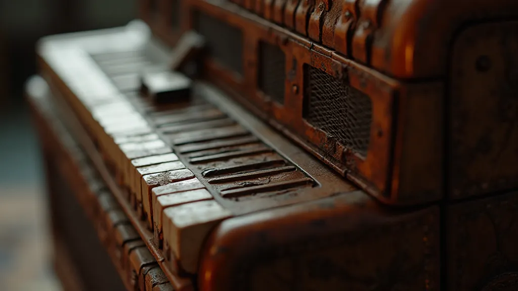 Vintage accordion bellows details