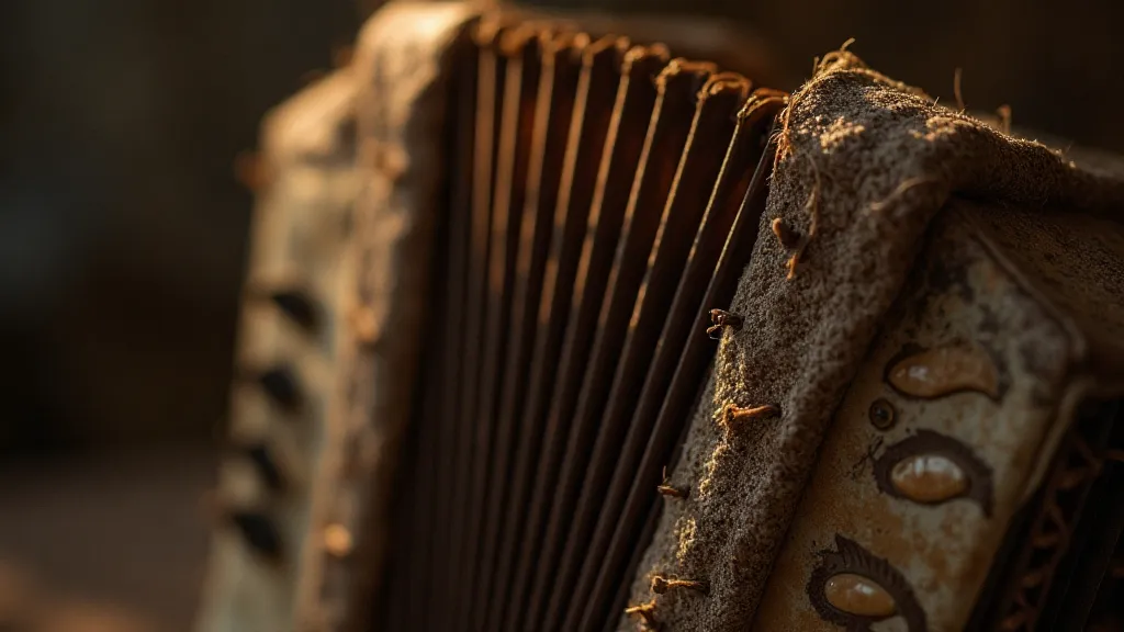Antique accordion bellows