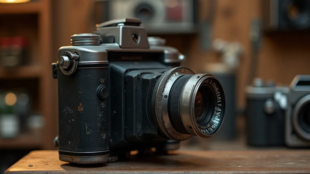 Antique accordion camera