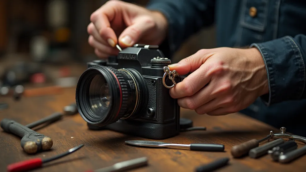 Craftsman restoring a vintage camera