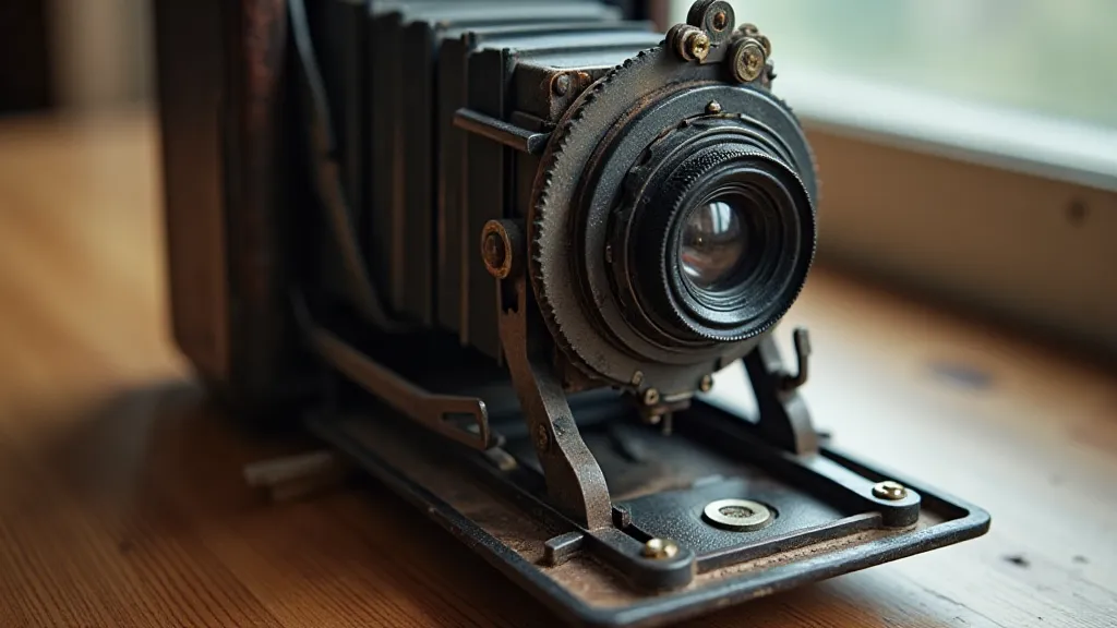 Inside a vintage Kodak Brownie Six camera