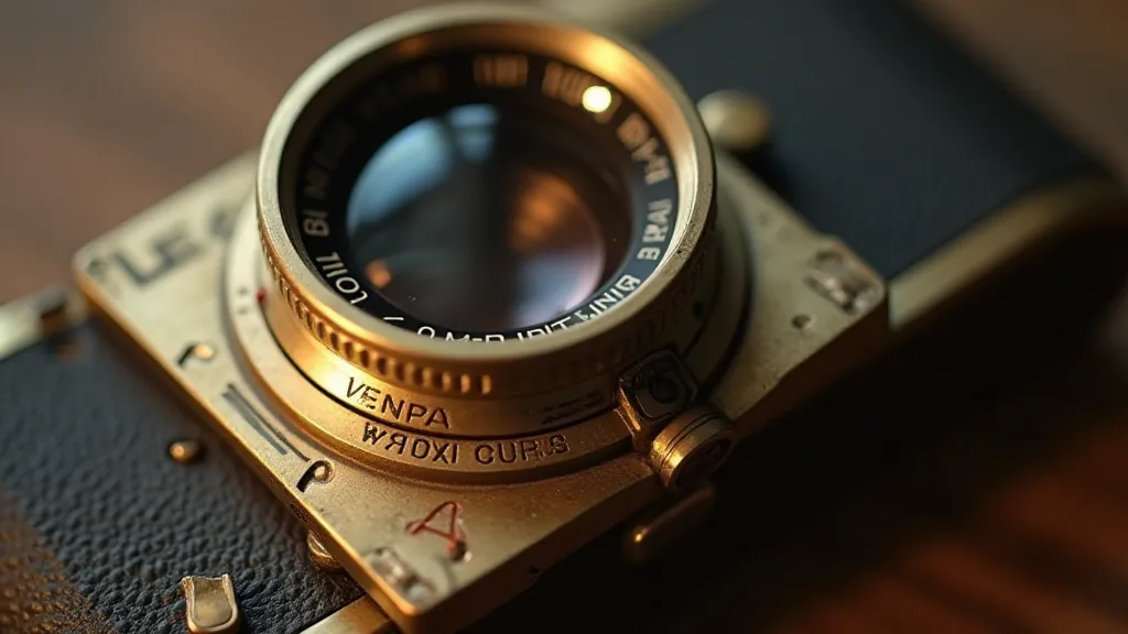 Vintage Leica viewfinder detail