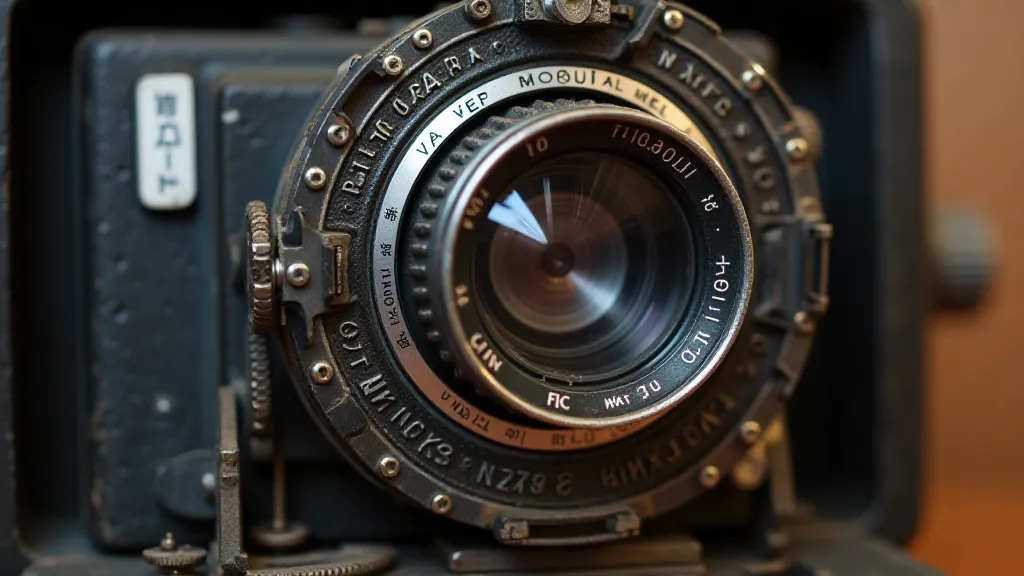 Disassembled vintage camera viewfinder
